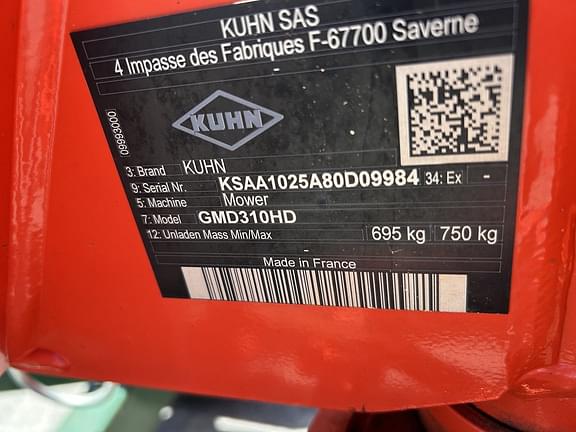 Image of Kuhn GMD310HD equipment image 2