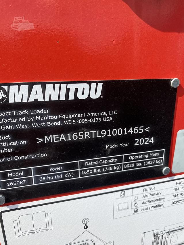 Image of Manitou 1650RT equipment image 1