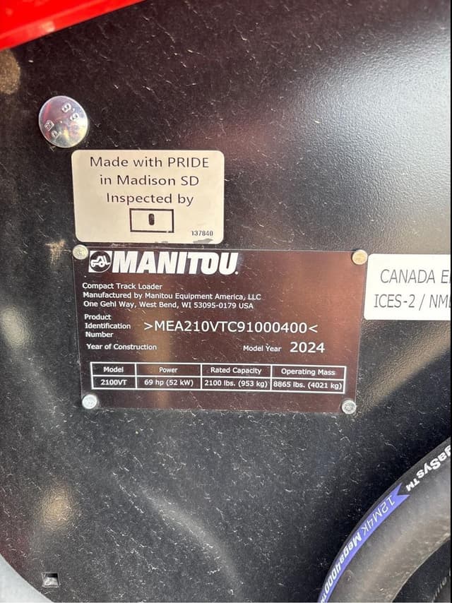 Image of Manitou 2100VT equipment image 3