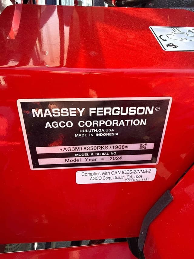 Image of Massey Ferguson 1835E equipment image 1