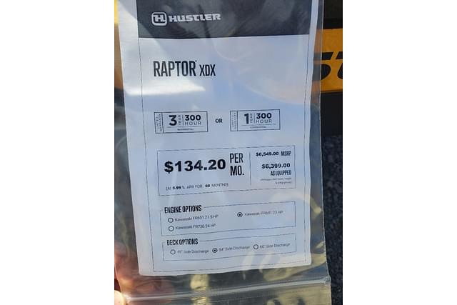 Image of Hustler Raptor XDX equipment image 2