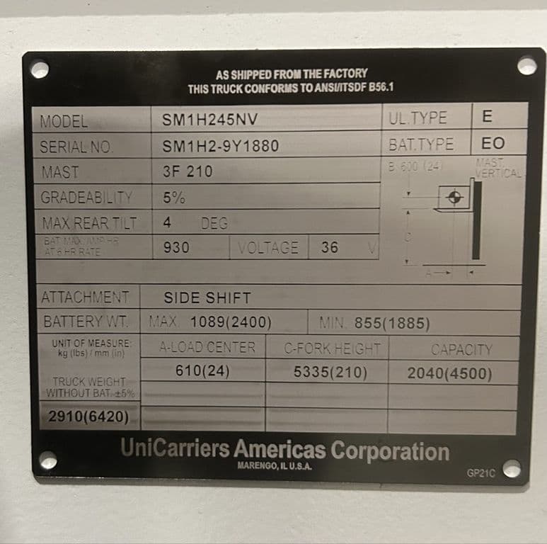 Image of Unicarriers SRX45N Image 1