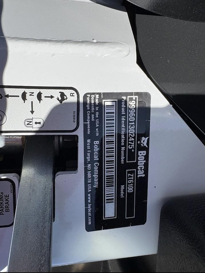 Image of Bobcat ZT6161 Image 1