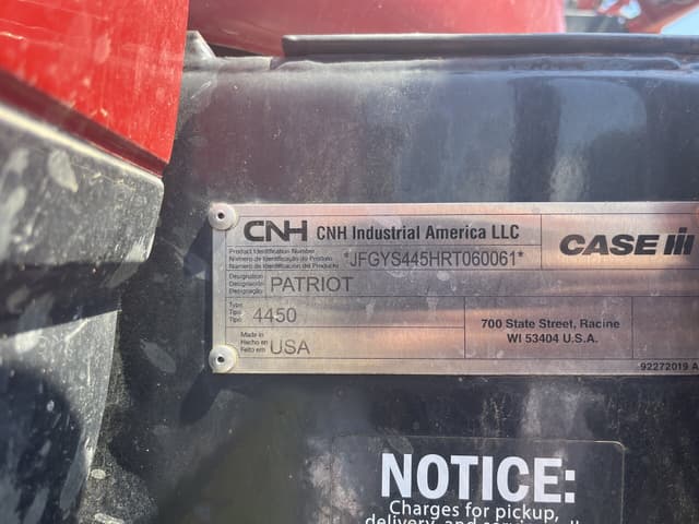 Image of Case IH Patriot 4450 equipment image 2