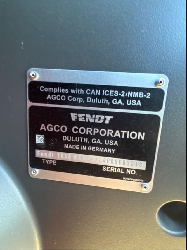 Image of Fendt 1050 Vario equipment image 3