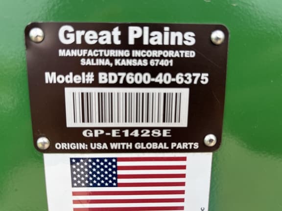 Image of Great Plains BD7600-40-6375 equipment image 1