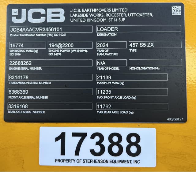 Image of JCB 457ZX equipment image 4