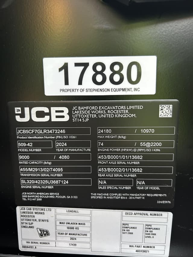 Image of JCB 509-42 equipment image 4