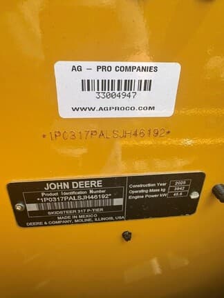 Image of John Deere 317P equipment image 4