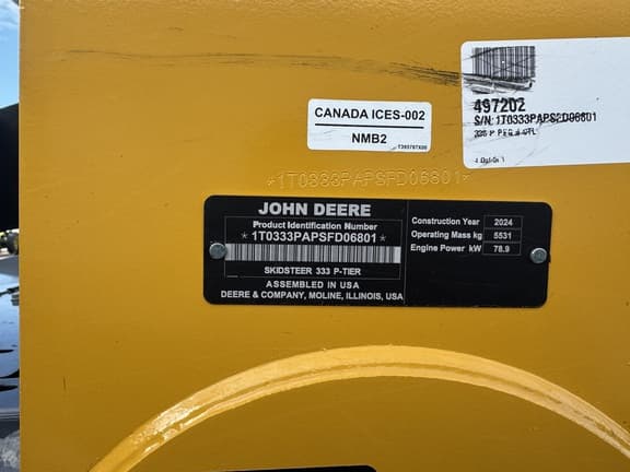 Image of John Deere 333P equipment image 2