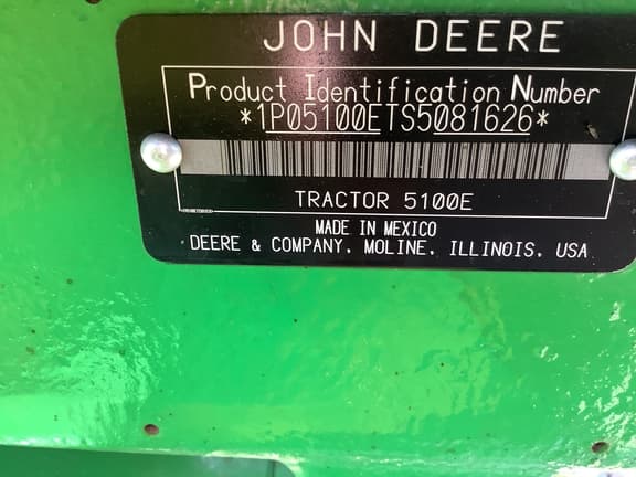 Image of John Deere 5100E equipment image 1