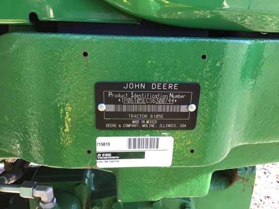 2025 John Deere 6105E Equipment Image0