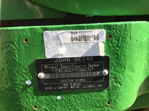 Image of John Deere 6105E equipment image 1