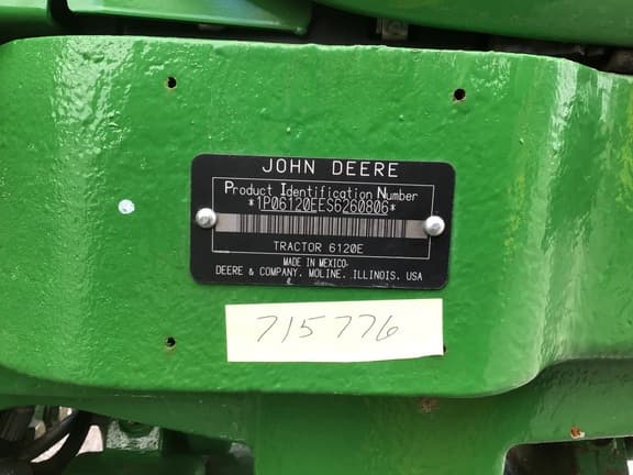 Image of John Deere 6120E equipment image 1