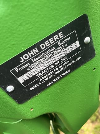Image of John Deere 8R 280 equipment image 2
