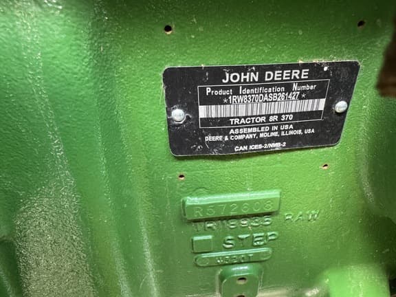Image of John Deere 8R 370 equipment image 1
