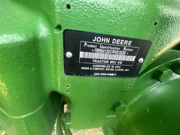 Image of John Deere 8RX 410 equipment image 2