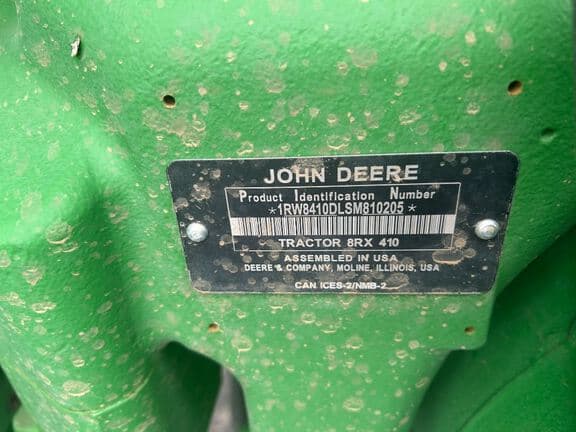 Image of John Deere 8RX 410 equipment image 4