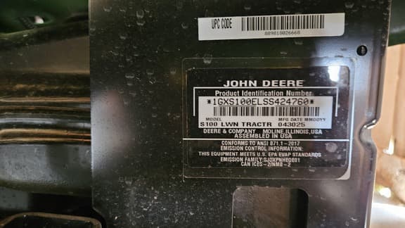 Image of John Deere S100 Image 1