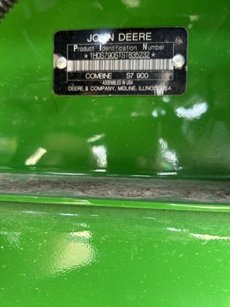 2025 John Deere S7 900 Equipment Image0