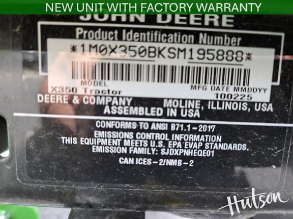 Image of John Deere X350 equipment image 4