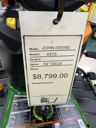 Image of John Deere X570 equipment image 1