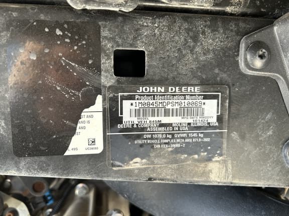 Image of John Deere XUV 845M equipment image 1