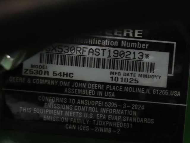 Image of John Deere Z530R equipment image 4