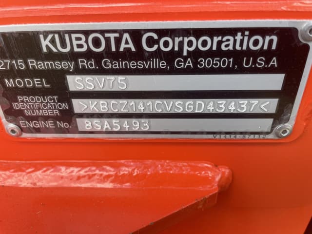 Image of Kubota SSV75 equipment image 4