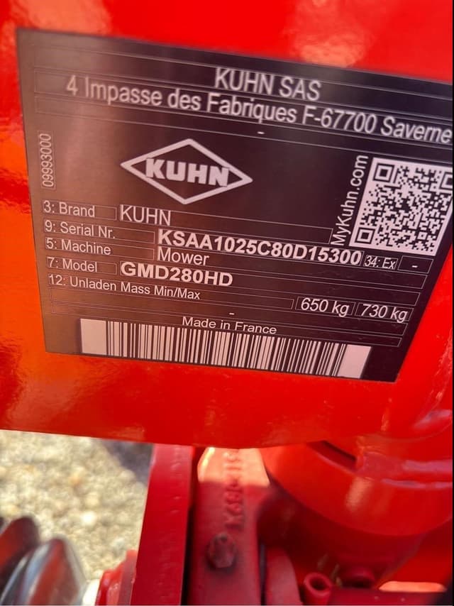 Image of Kuhn GMD 280HD equipment image 4
