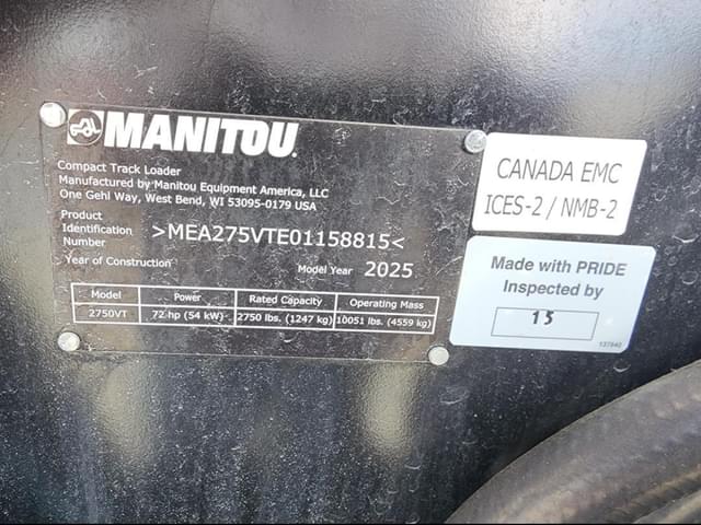 Image of Manitou 2750VT equipment image 2
