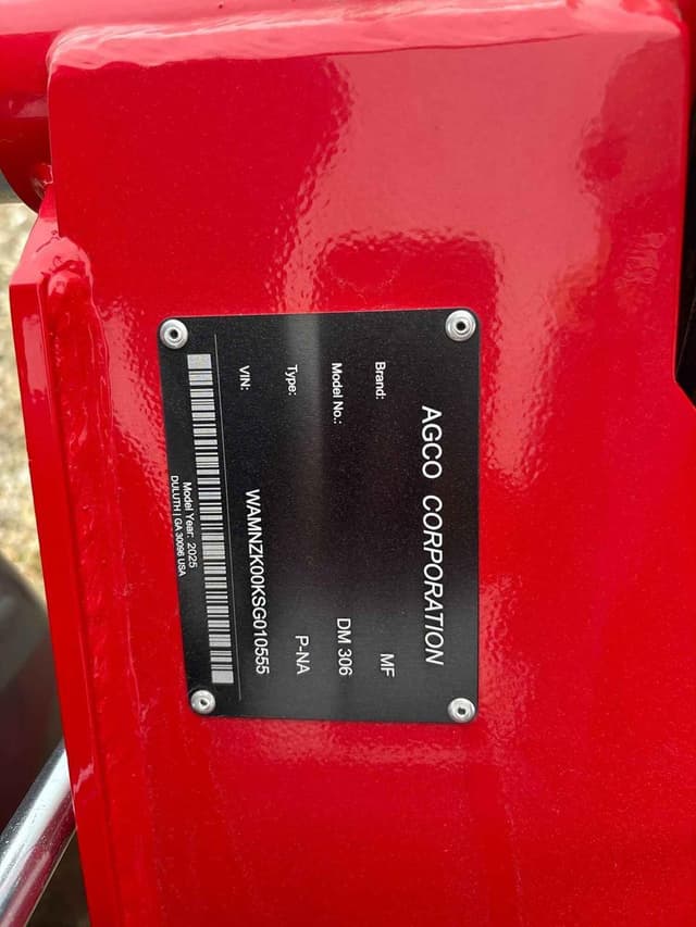 Image of Massey Ferguson DM306 equipment image 1