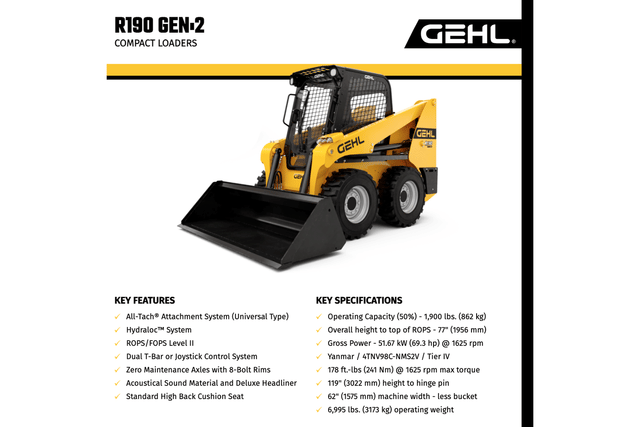 Image of Gehl R190 equipment image 1