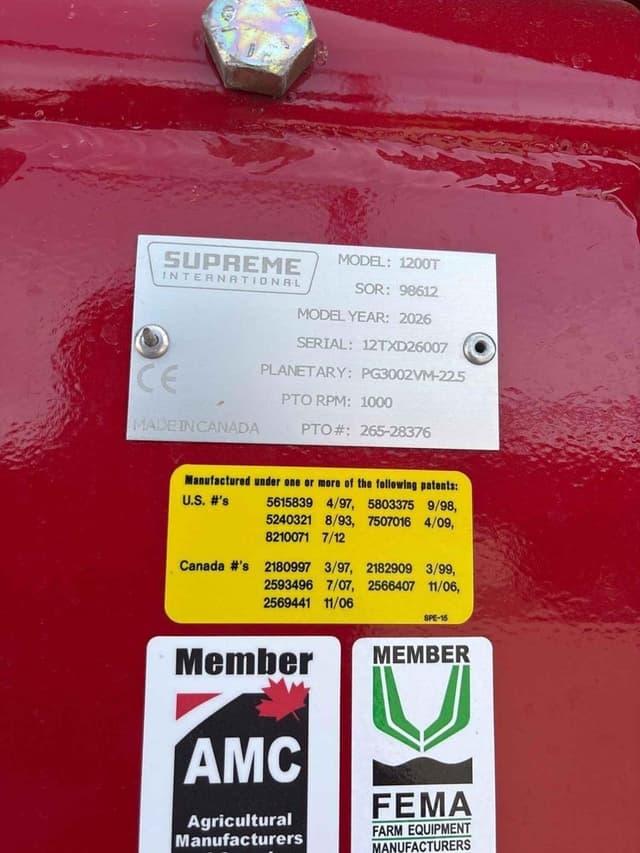 Image of Supreme 1200T XD equipment image 1