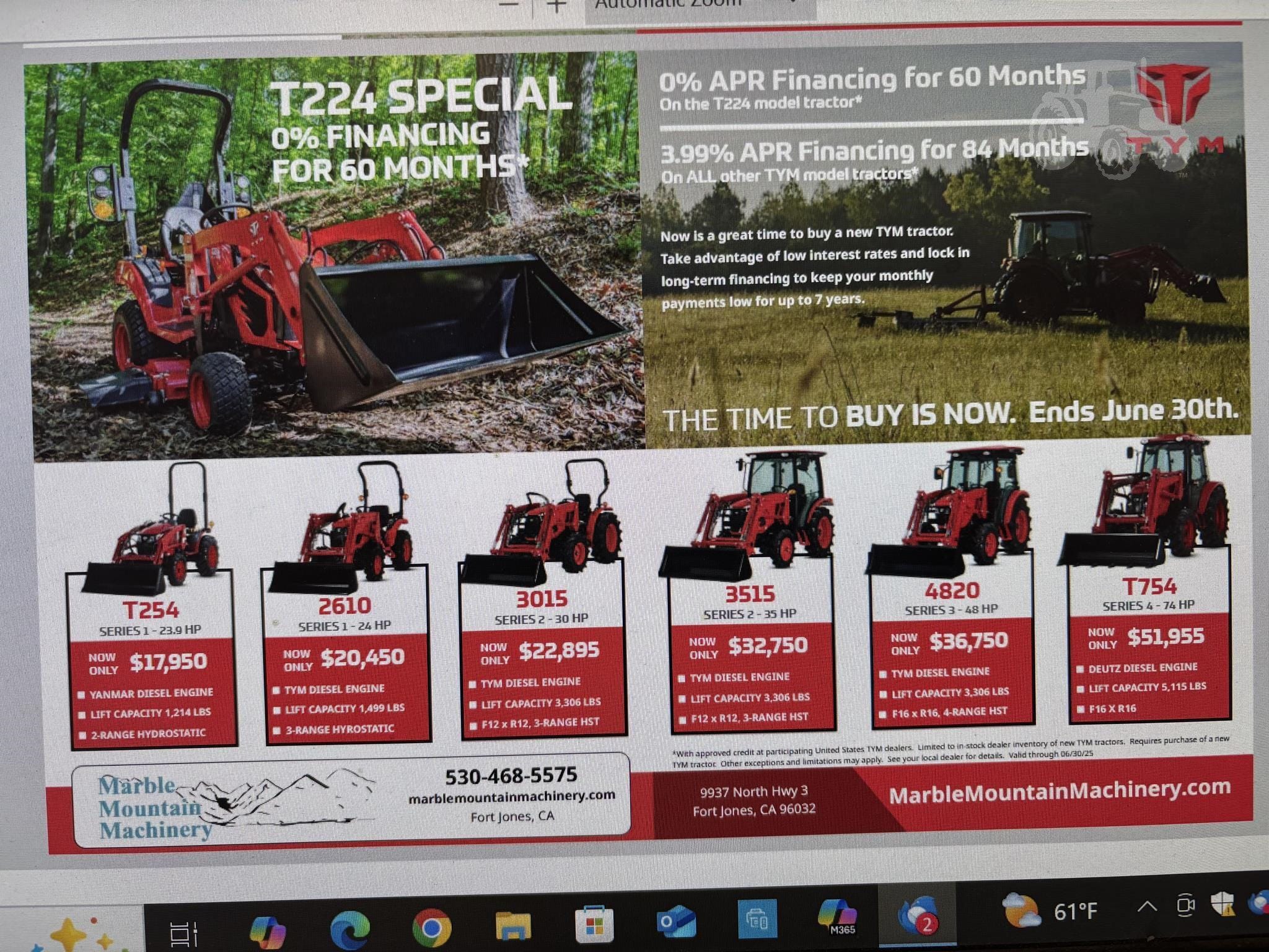 2025 TYM 4820C Equipment Image0