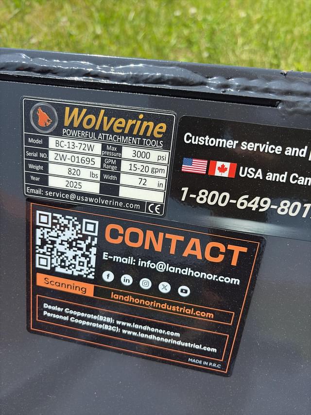 Image of Wolverine BC-13-72W equipment image 4