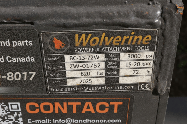 Image of Wolverine BC-13-72W equipment image 4