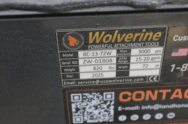 Image of Wolverine BC-13-72W equipment image 4