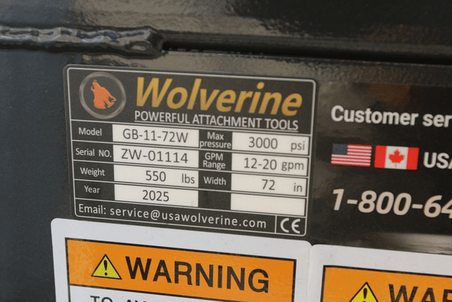 Image of Wolverine GB-11-72W equipment image 4
