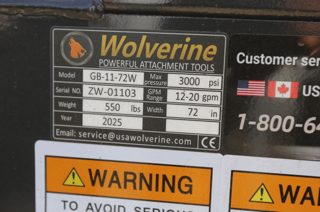 Image of Wolverine GB-11-72W equipment image 4