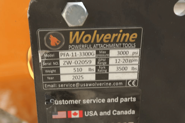 Image of Wolverine PFA-11-3300G equipment image 4