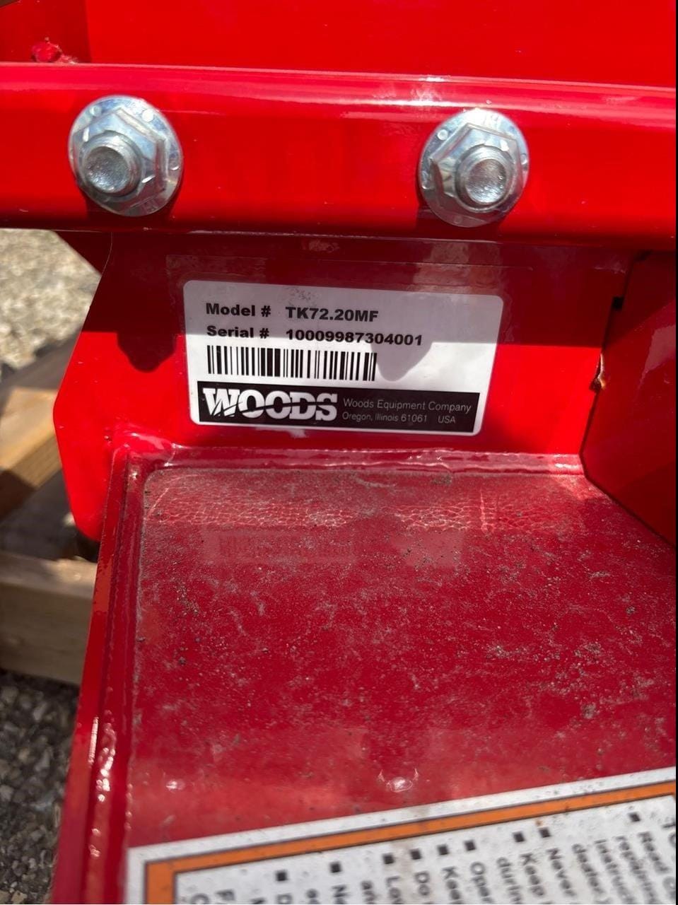 2025 Woods TK72.20 Equipment Image0