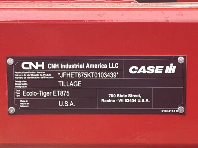 Image of Case IH Ecolo-Tiger 875 equipment image 3
