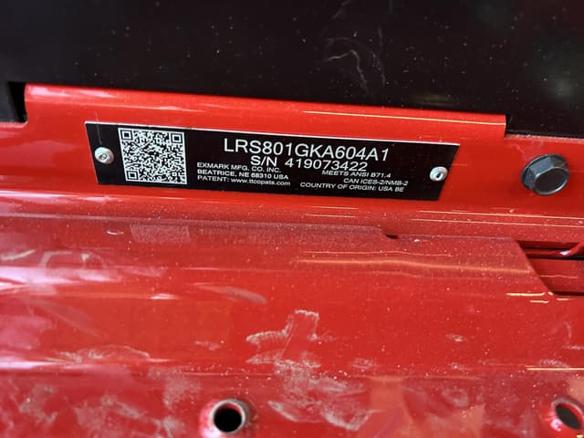 Image of Exmark LRS801GKA604A1 equipment image 3