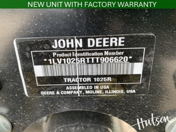 Image of John Deere 1025R equipment image 4