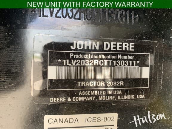 Image of John Deere 2032R equipment image 4
