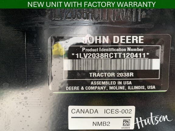 Image of John Deere 2038R equipment image 4