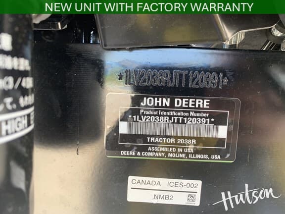 Image of John Deere 2038R equipment image 4