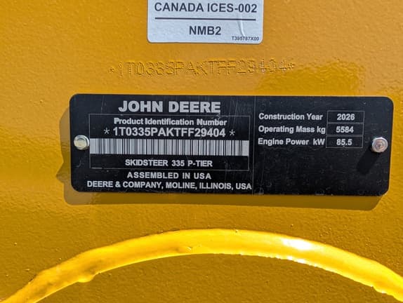 Image of John Deere 335P equipment image 4