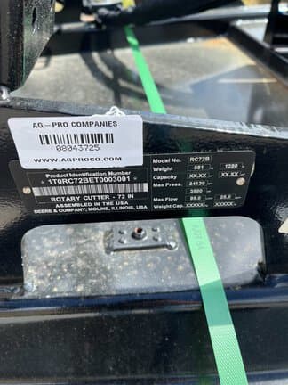Image of John Deere RC72B equipment image 4